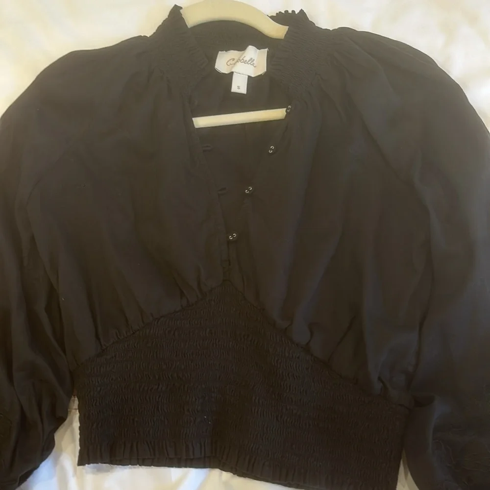 Cleobella Black Cropped Top